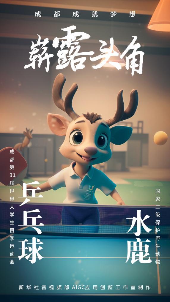 AIGC：珍稀“宝贝”为成都大运会加油助威